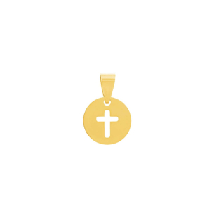 Pingente Ouro Amarelo 18K cruz vazada