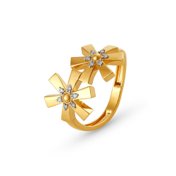 Anel Esporas em Ouro Amarelo 18K com Diamantes