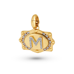 Pingente Fivela em Ouro Amarelo 18K com Diamantes