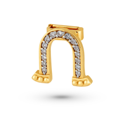 Clips Ferradura em Ouro Amarelo 18K com Diamantes