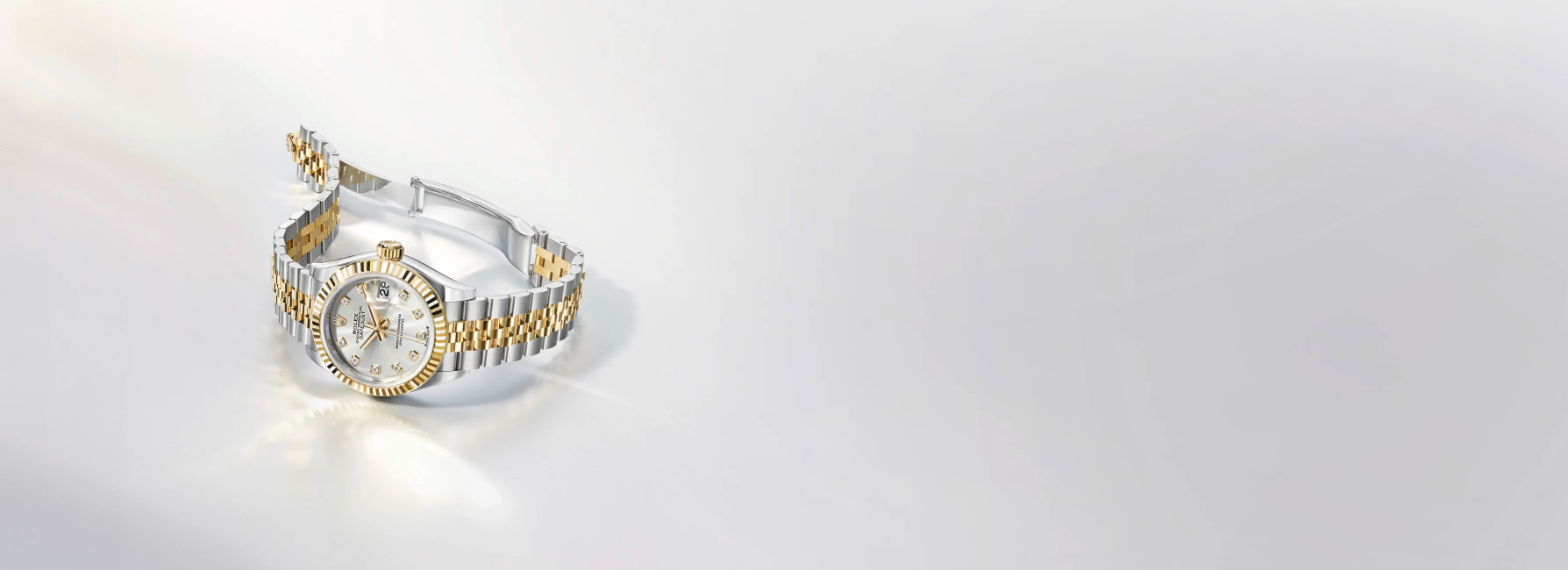 Relógio Rolex Lady-Datejust em destaque no banner principal da vitrine Discover